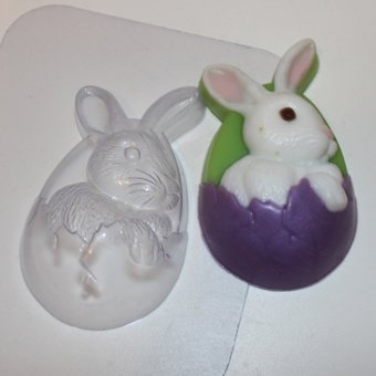 Кролик Пасхальный пластиковая форма для мыла